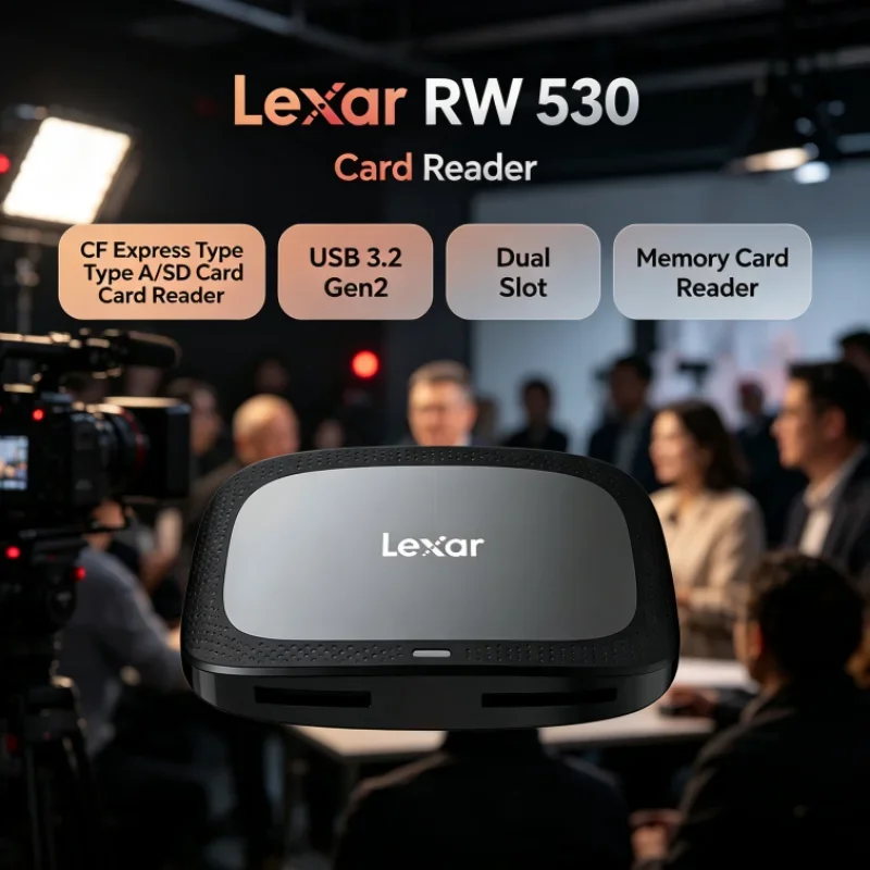 Lexar CFexpress Type A / SD Memory Card Reader RW530 SD Card Reader USB 3.2 Gen2 CFA Max 900MB/s Dual Slot