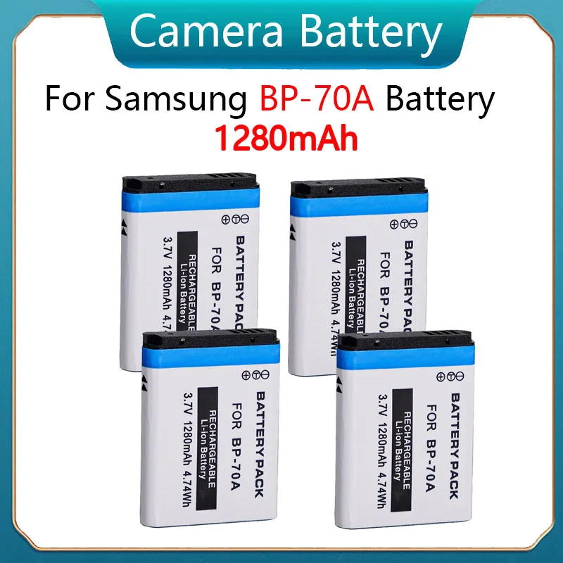 High Quality 1280mAH BP70A  BP-70A BP 70ABattery for SAMSUNG AQ100 DV150F ES65 ES67 ES70 ES71 ES73 ES74 ES75 ES80 MV800 ES90