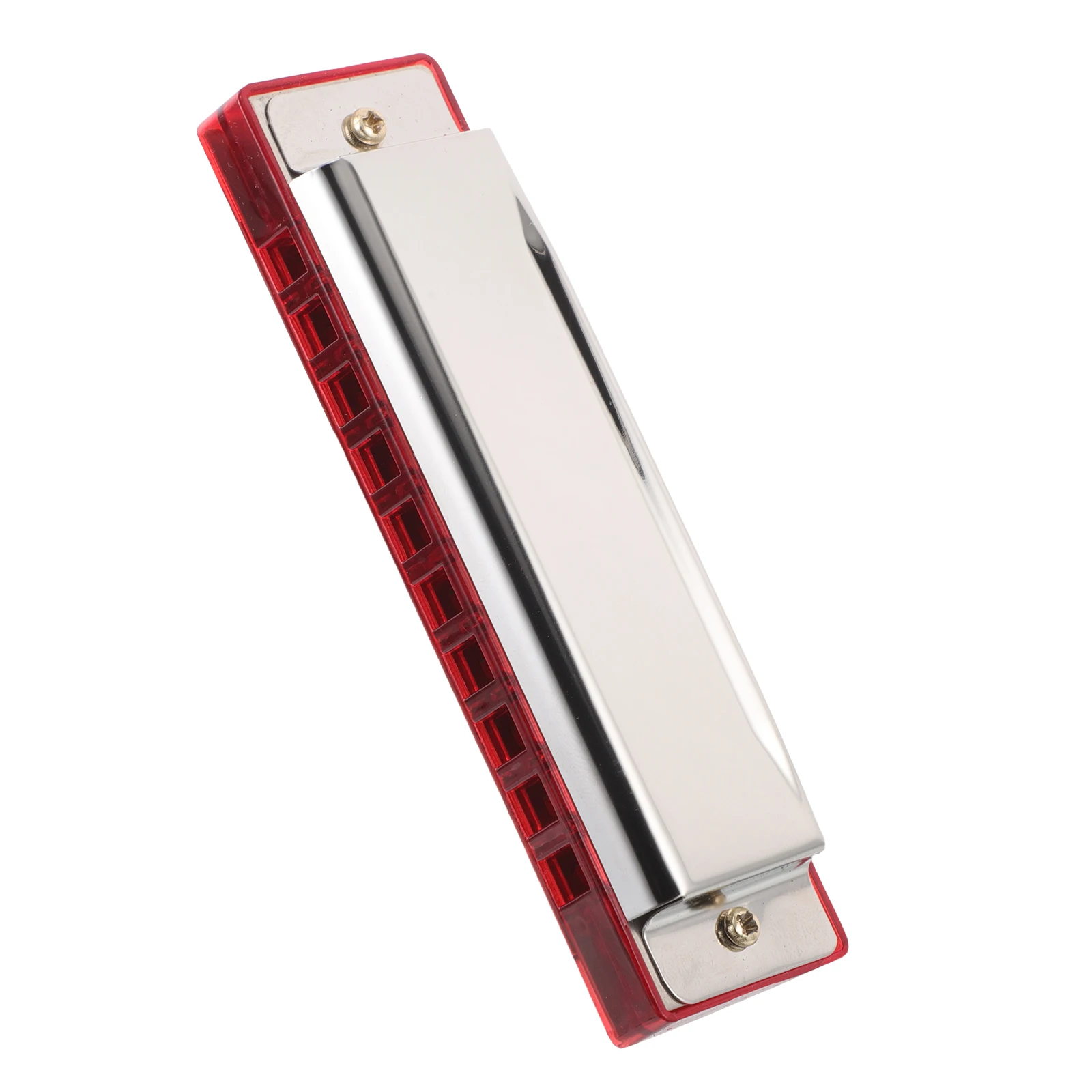 

10 Holes Tones Wind Instrument For Beginners Harmonica Red Color Metal Material Students Kids Beginner Wind Instrument Storage
