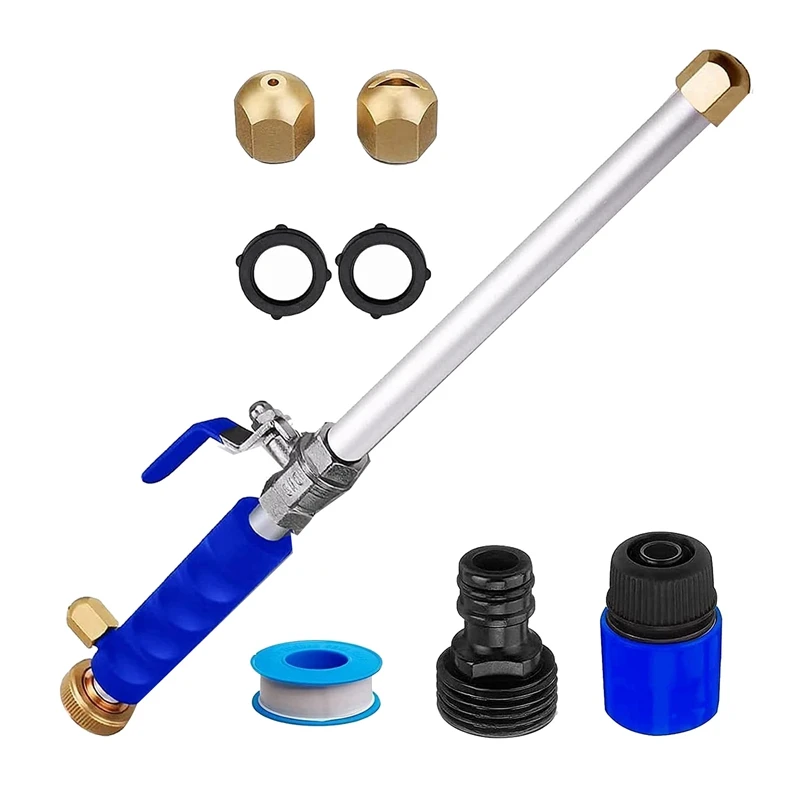 Boquilla de arandela eléctrica para jardín, herramientas de lavado de alta presión 2 en 1 con 2 boquillas diferentes, conectores rápidos