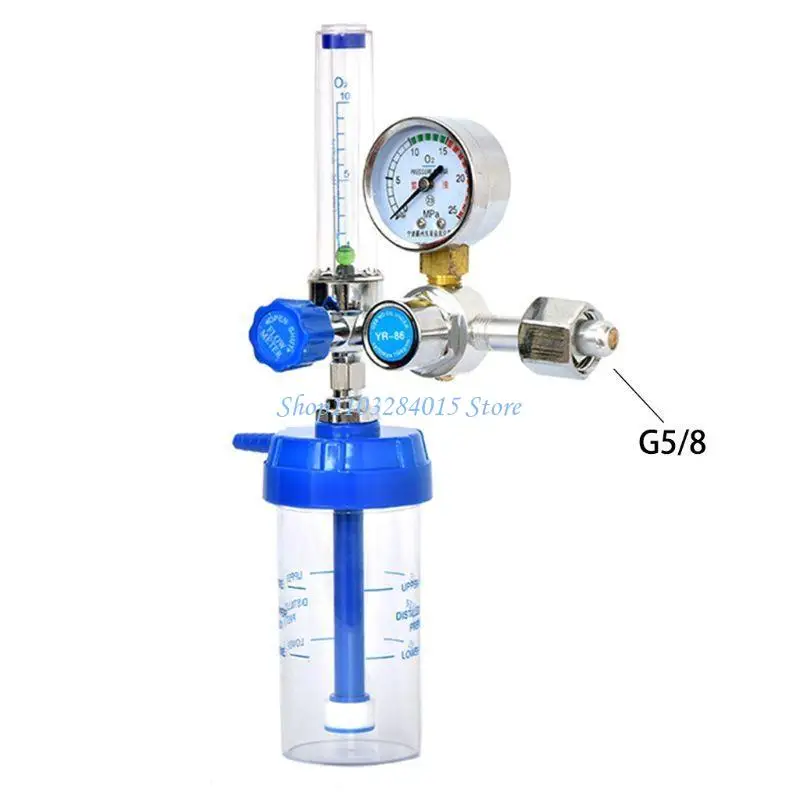 R6FF Oxygen Inhaler Regulator Pressure Flowmeter O2 Meter Gauge 8 0-10L/min