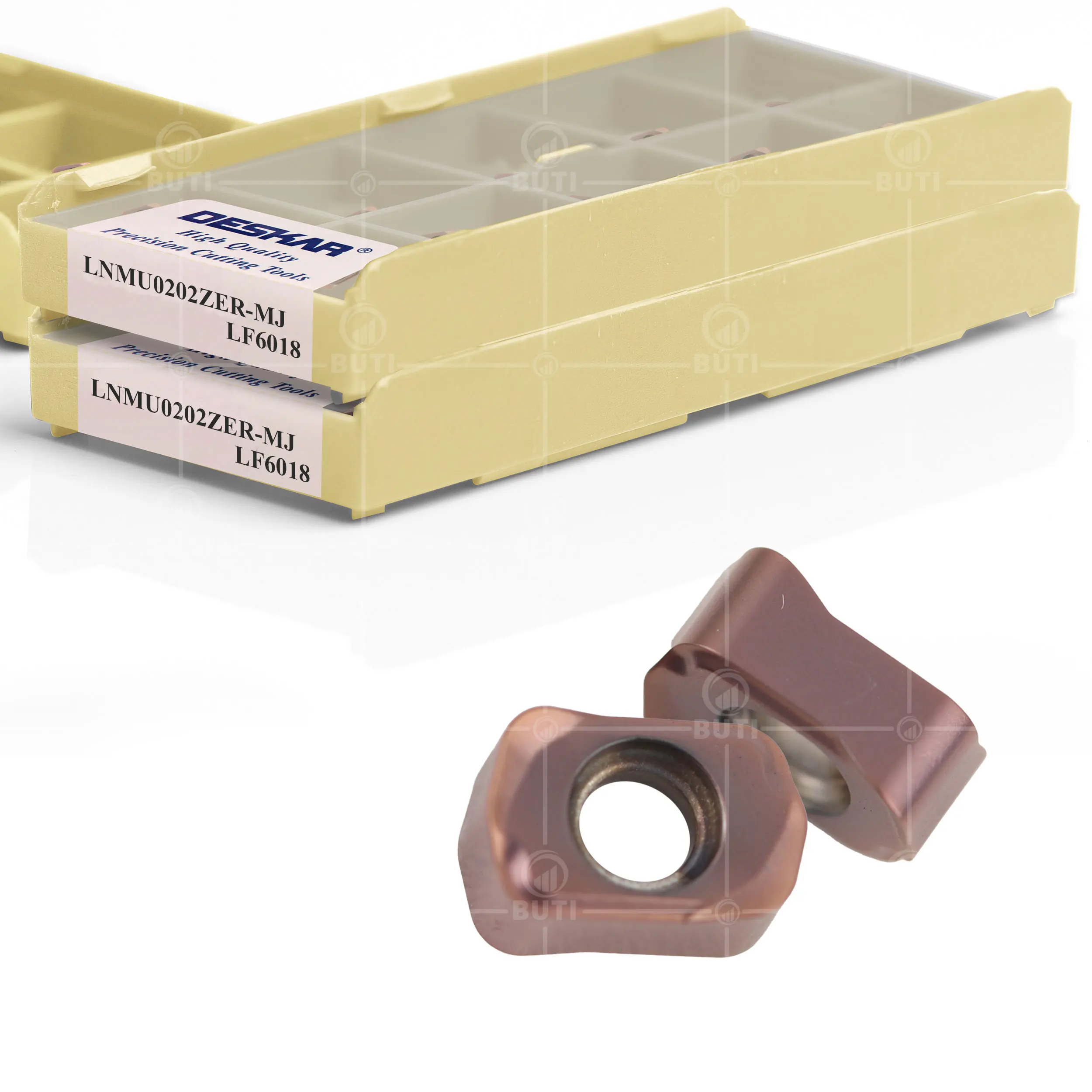 Imagem -03 - Deskar-dupla Face Fast Feed Fresa Carbide Inserções Lnmu0202zer-mj Lf6018 Cnc Torno Processo Alta Qualidade 100 Original