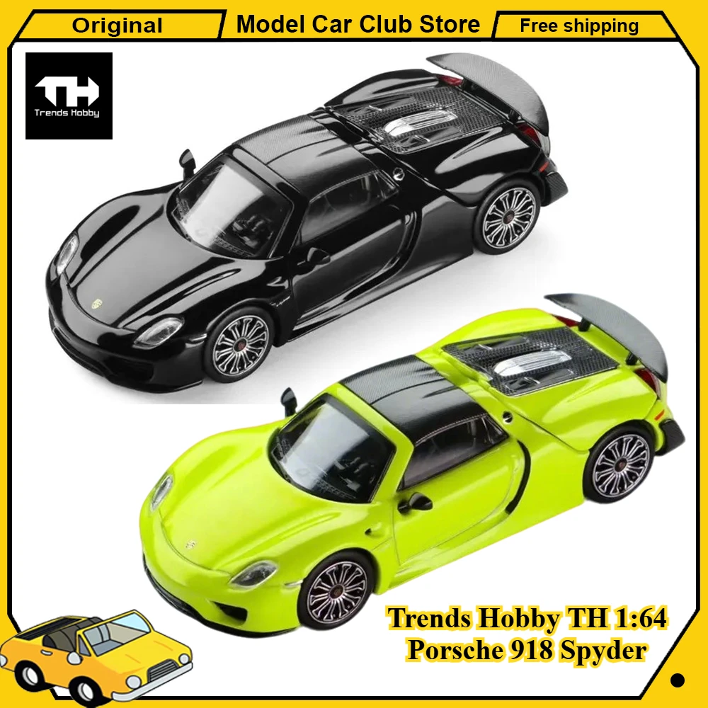 

Trends Hobby TH 1:64 Porsche 918 Spyder Porsche 911 GT3 R Lamborghini Huracan GT3 EVO2 Alloy Car Model Diecast Collection Toys