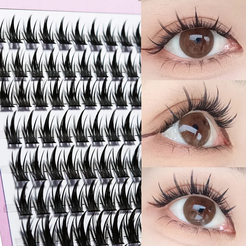 160 mechones de pestañas de visón, pestañas individuales 3D naturales y esponjosas estilo ruso, herramienta de maquillaje para extensiones de pestañas, venta al por mayor 2