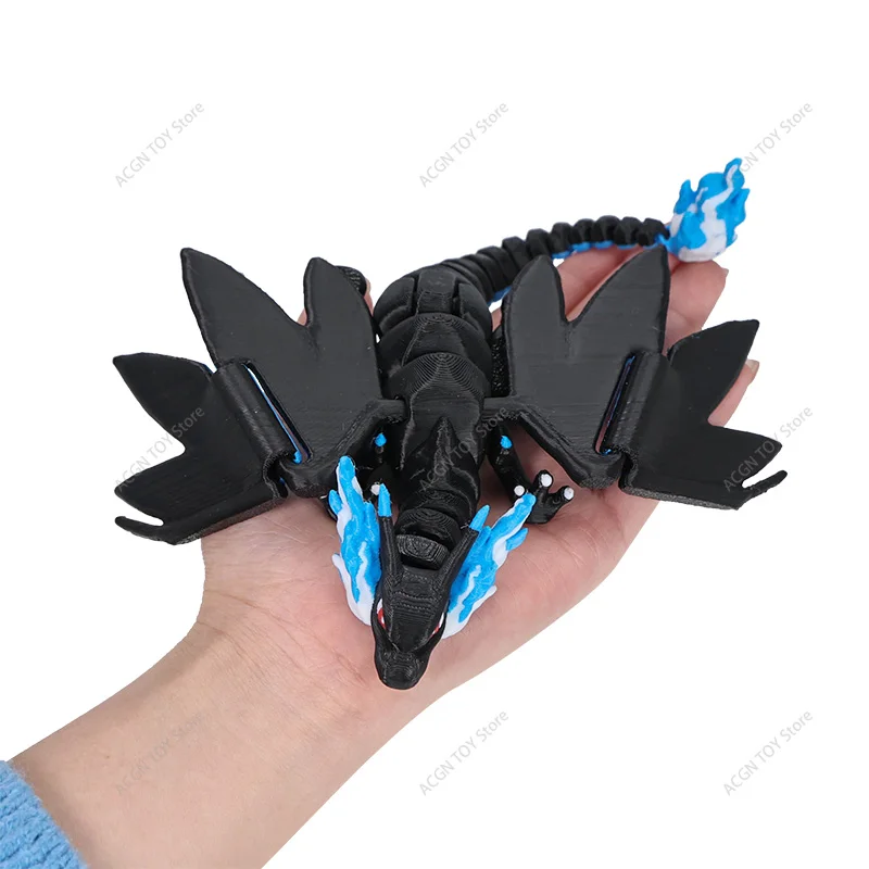 3D-Gedruckte Mega Charizard X Charizard Charmander Rayquaza Onix Gliscor Charmeleon Tandemaus Figuren Spielzeuge – Detail 2