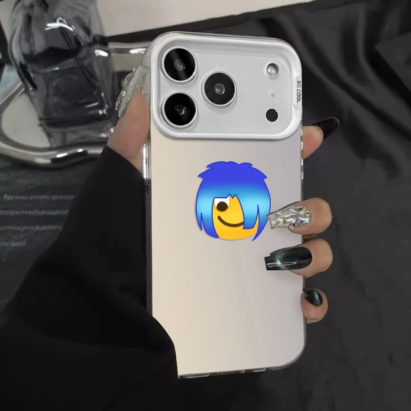 

Funny Emojis Pattern Phone Case For iPhone 17 16 15 14 12 13 12 11 Pro Max X XS XR 8 Plus 17ProMax 17Pro IMD Laser Hard PC Cover