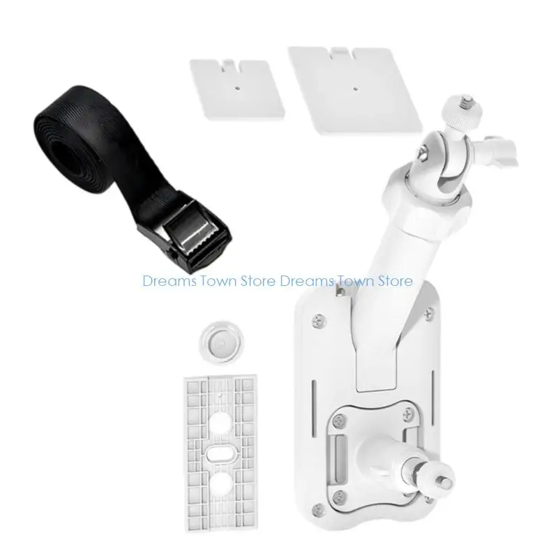HX6A Security Camera Mount with Adjustable Holder, No-Drill Band Mounting and Accessory Plates for Monitoring Use
