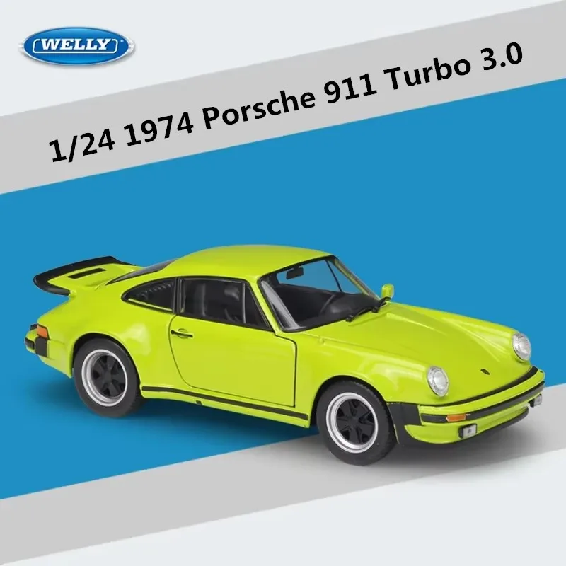 WELLY 1:24 1974 Porsche 911 Turbo 3.0 Alloy Sports Car Model