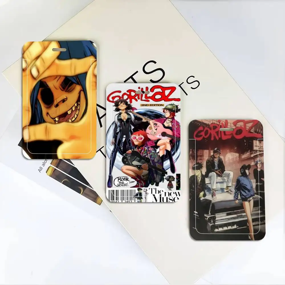 Band G-Gorillaz Music Cool ID Card Holder Neck Strap Pendant Door Badge Holder Lanyards Keychain Work Credential