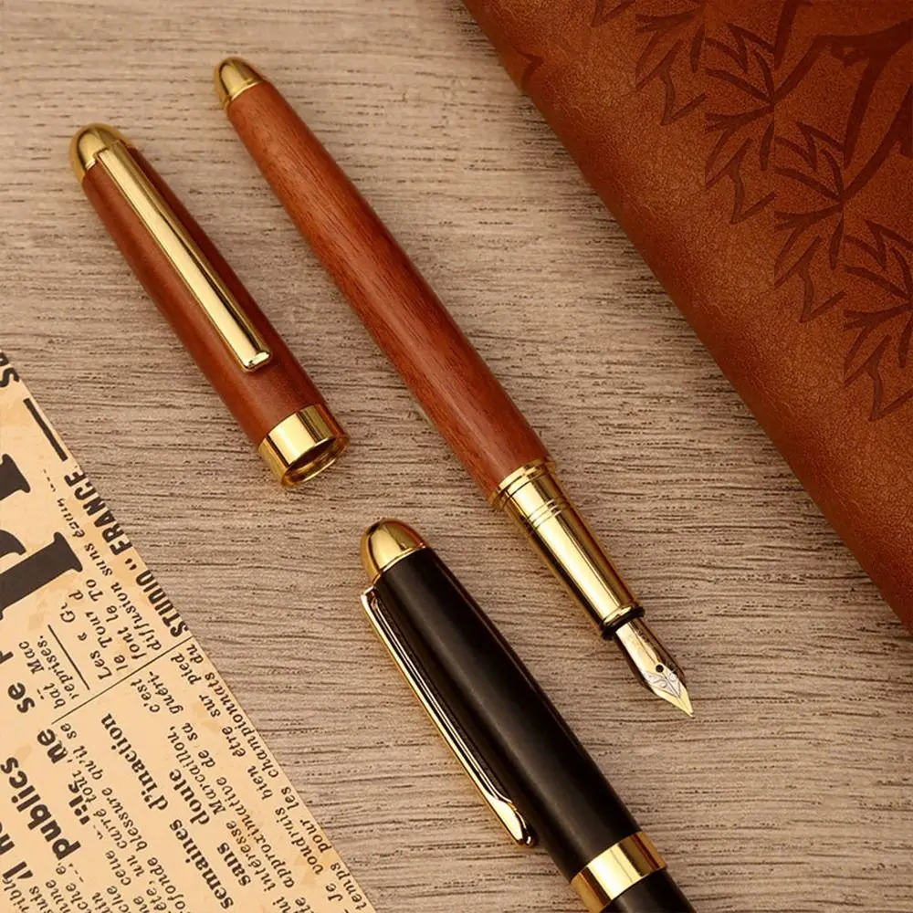 

Smooth Writing Busines Wood Fountain Pen Luxury High-end Calligraphy Fountain Pen 0.5mm Exquisite Business Signature Pen Office