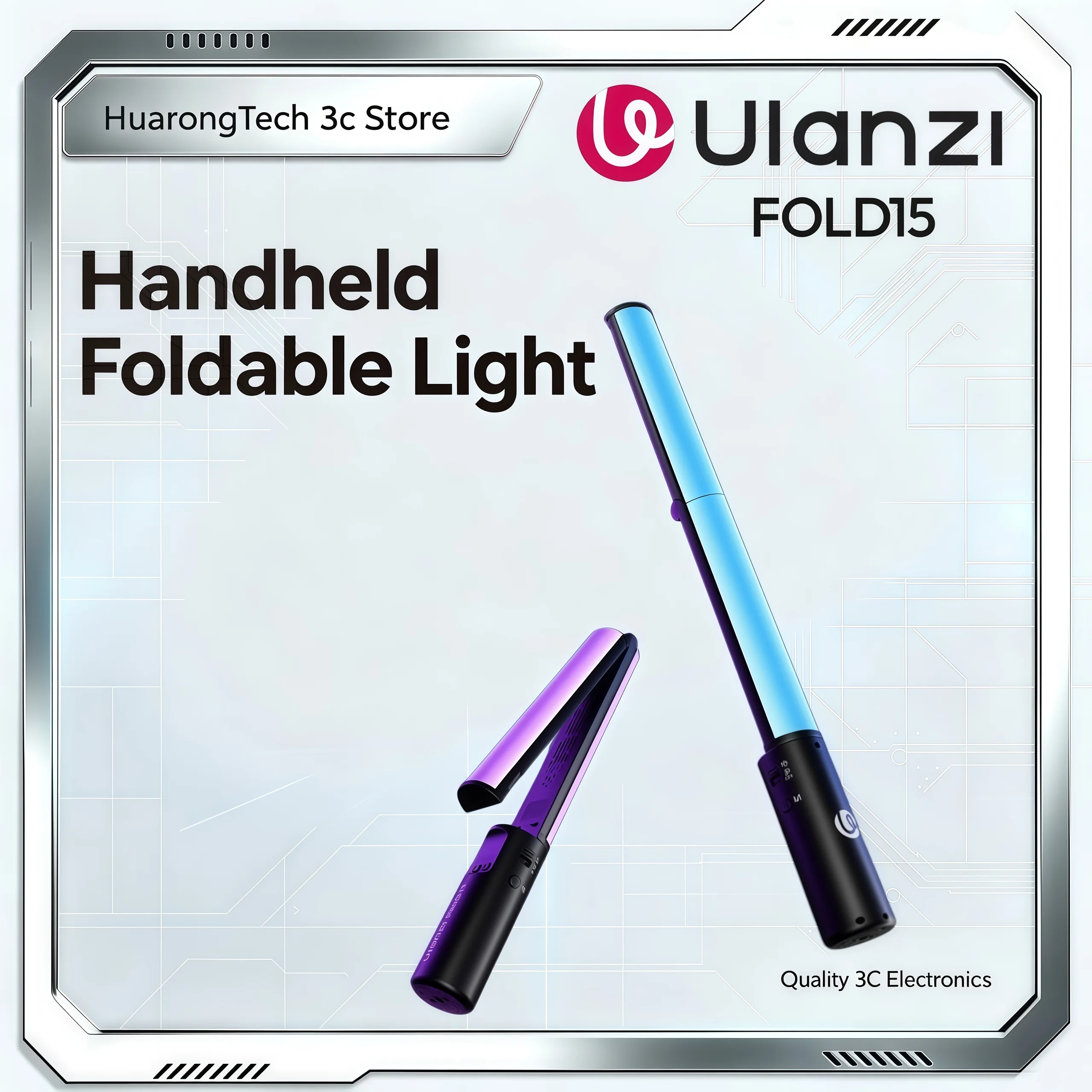 Outdoor Lighting Video Shooting - Ulanzi FOLD15W Handheld Rod Light Folding