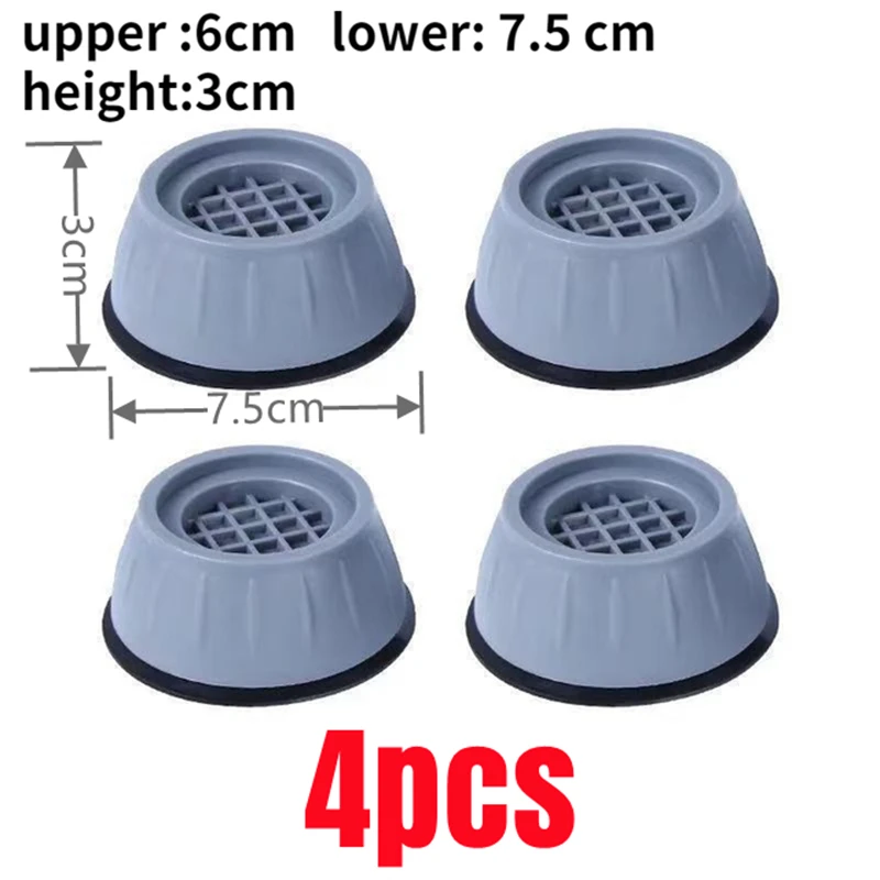 4Pcs Washing Machine Foot Pads Adjustable Height Anti Vibration Feet Pad Furniture Refrigerator Base Fixed Non-Slip Pad Support