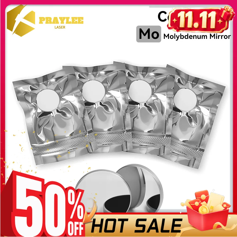CO2 Laser Reflective Mirror 19.05 20 25 30 38.1mm Mo Mirror for CO₂ Laser Cutting Machine