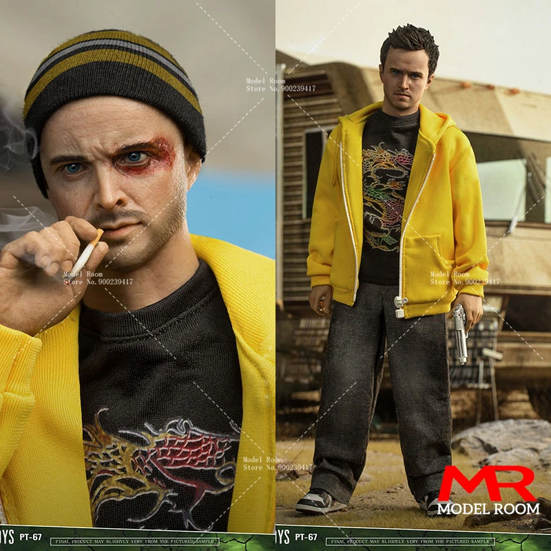 

2024 Q1 PRESENT TOYS PT-sp67 1/6 Pinkman Aaron Paul Action Figure 12'' Male Soldier Double Head Figure Full Set Collectible Toy