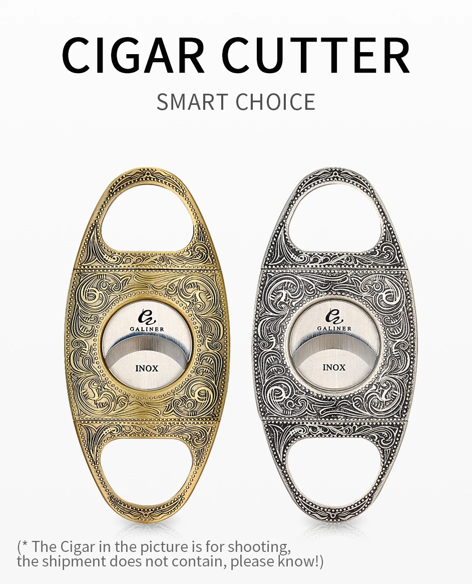 GALINER Cigar Cutter Lighter Set Smoking Accessories Puro Drill Punch New Unusual Lighter Jet Gas Charuto Knife