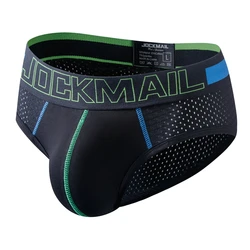 Jockmail-Slip en maille de coton respirant pour homme, sous-vêtement sexy en poudre, bikini, callogging, bien-être