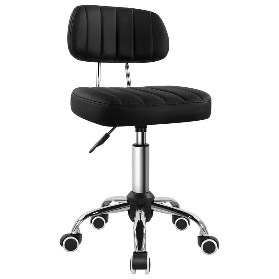 Square Swivel Stool with Wheel for Work SPA Shop Massage HeightAdjustable and CostEffective Rolling Stool Chair with Back