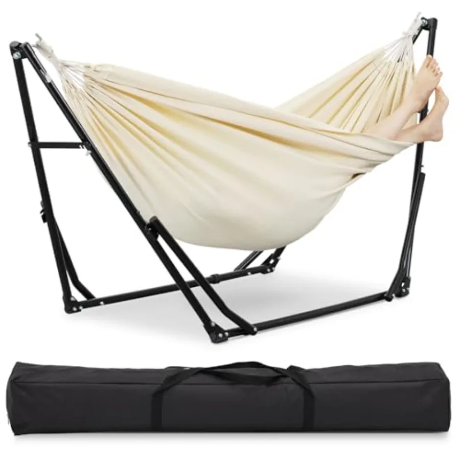 

2 in 1 Outdoor Hammock Swing Chair with Portable Heavy Duty Stand Multi-Functional Hammock Stand 480 lbs Weight Capacity White