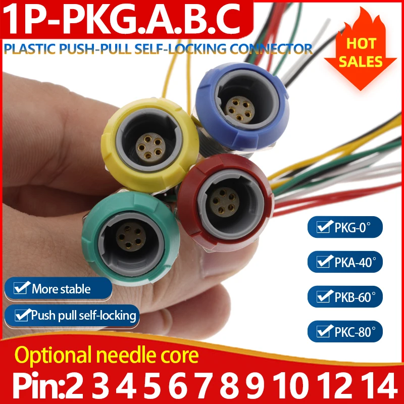 

5pcs/10pcs PKG PKA PKB PKC 1P female socket welding 15CM wire 2 3 4 5 6 7 8 9 10 12 14Pin
