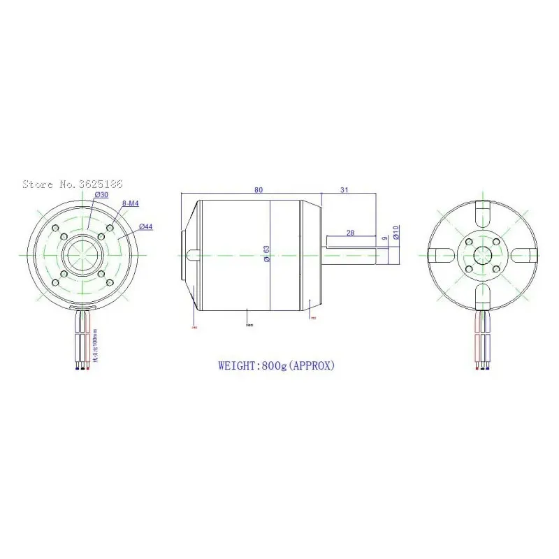 6384 120KV BLDC outrunner brushless 10mm shaft motor 24-36V SL sensored SD sensored for electric balancing scooter skateboard