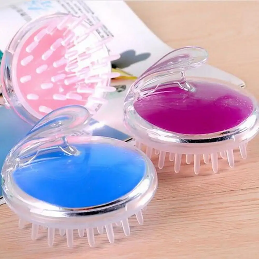 Hair Massage Comb Plastic Shampoo Scalp Shower Body Washing Brushes Massager Silicone Shampoo Brush Head Scalp Hair Washing Comb