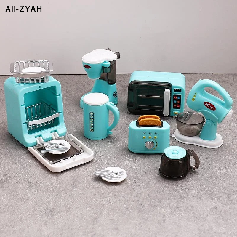 【AH】1Set 1:12 Dollhouse Miniature Coffee Machine Egg Beater Home Appliances Decor Toy Doll House Accessories