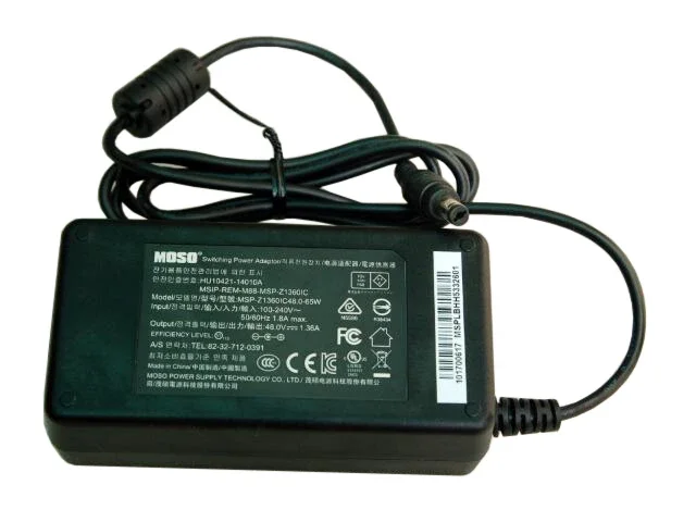 

Power Adapter 48V 1.36A, Barrel 5.5/2.1mm, IEC C14, MSP-Z1360IC48-65W