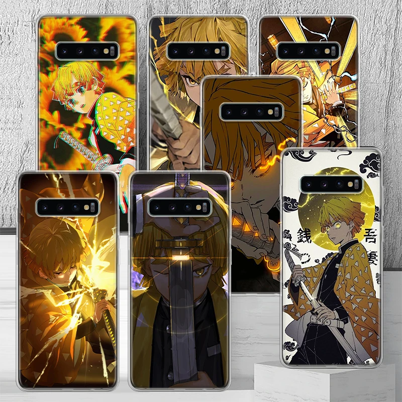 Demon Slayer Agatsuma Zenitsu Phone Case Coque For Samsung Galaxy M12 M21 M31 M30S M32 M51 M52 Note 20 Ultra 10 Pro 9 8 J4 Plus