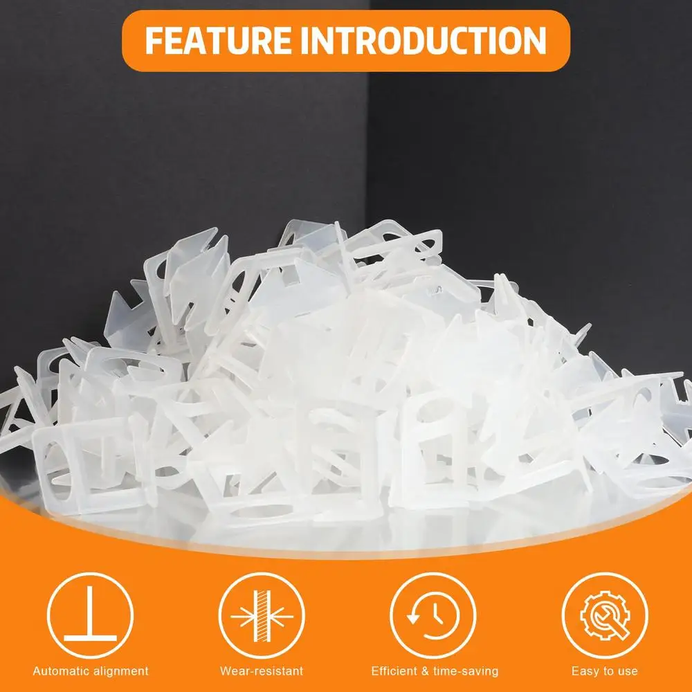 2000-Piece Tile Leveling System Clips Ceramic Stone Installation Tools Wall Floor Professional Lippage-Free Efficient Easy