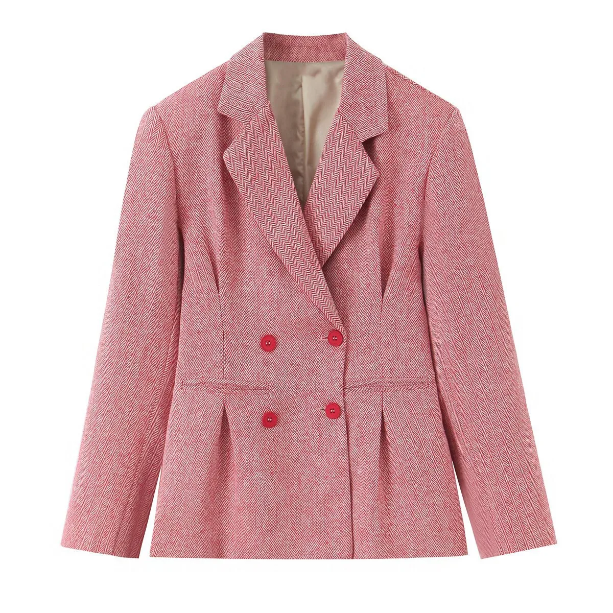 Women's Fashionable Casual Double-Breasted Blazer   Z84E