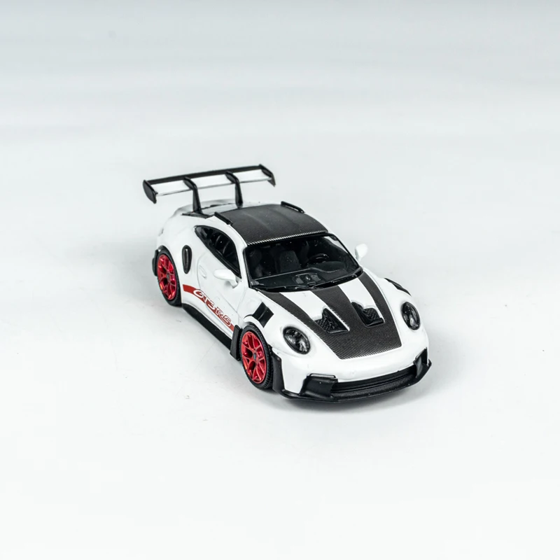 MINI GT 1/64 911 (992) GT3 RS Weissach Package White alloy car