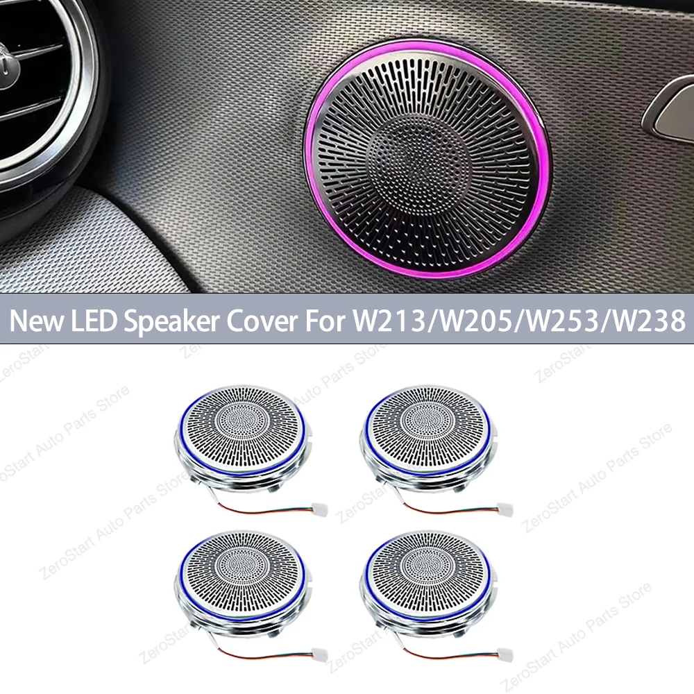 

Door Luminou Speaker Cover Decoration Ambient Light For Mercedes Benz W205 X253 W213 W238 C/GLC/E-class Coupe Car 64 Colors LED