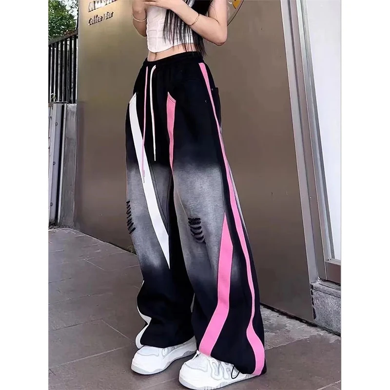 

Trendy Wide Legged American Spicy Girl Summer Versatile High Waist Sports Casual Pants Women'S Loose Design Tight Leggings 2024