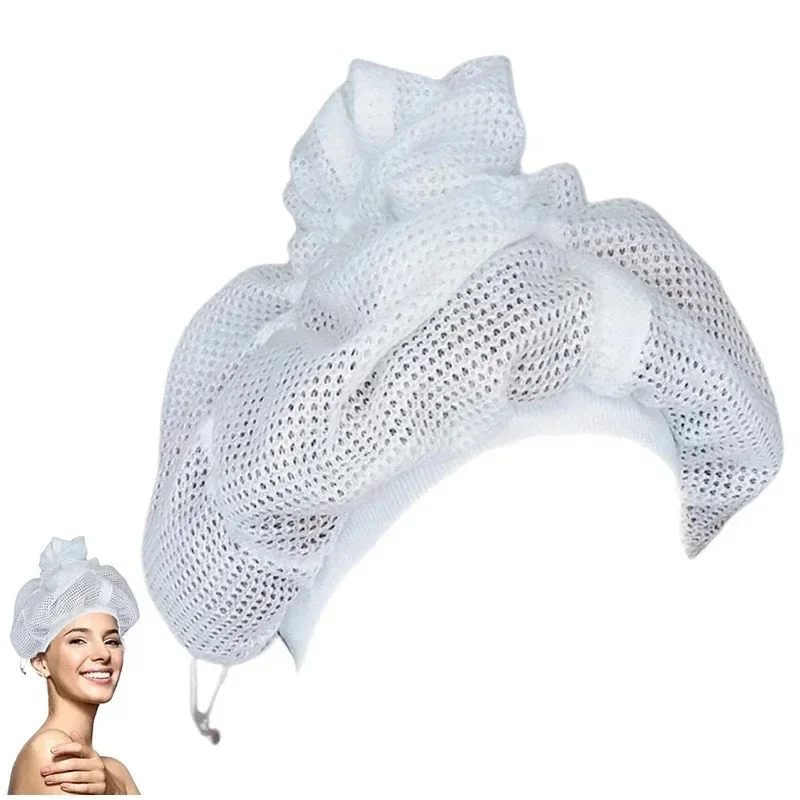 

Plopping Cap For Drying Curly Hair Adjustable Large Hair Bonnet Mesh Hair Drying Caps Net Plopping Bonnet Bath Shower Cap tool