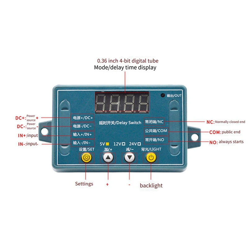 2X DC 24V 10A Adjustable Time Delay Relay Module 32 Modes LED Digital Timming Trigger Timer Control Switch Pulse Cycle