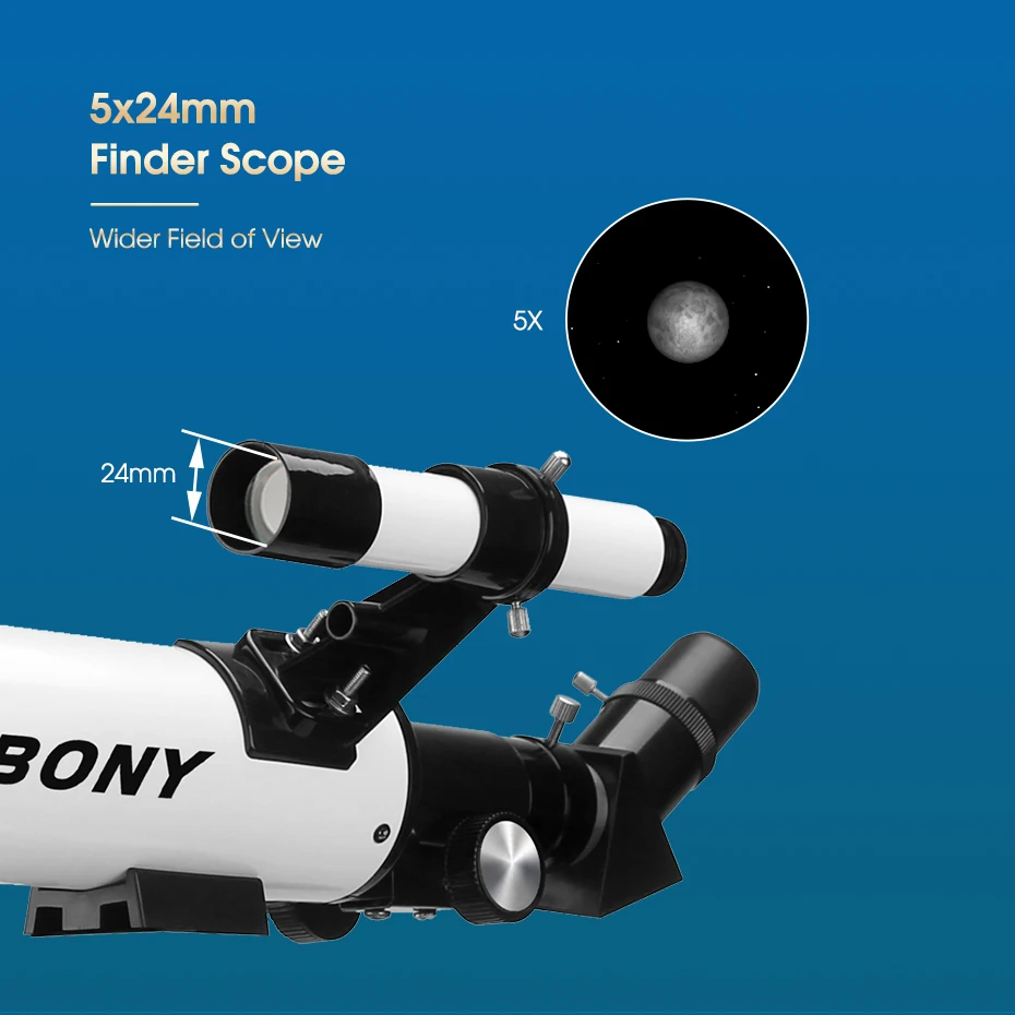 SVBONY SV501P Telescope for Beginners Adults, Astronomical Refracting Telescope for Gift Moon Planets, Astronomical Telescope