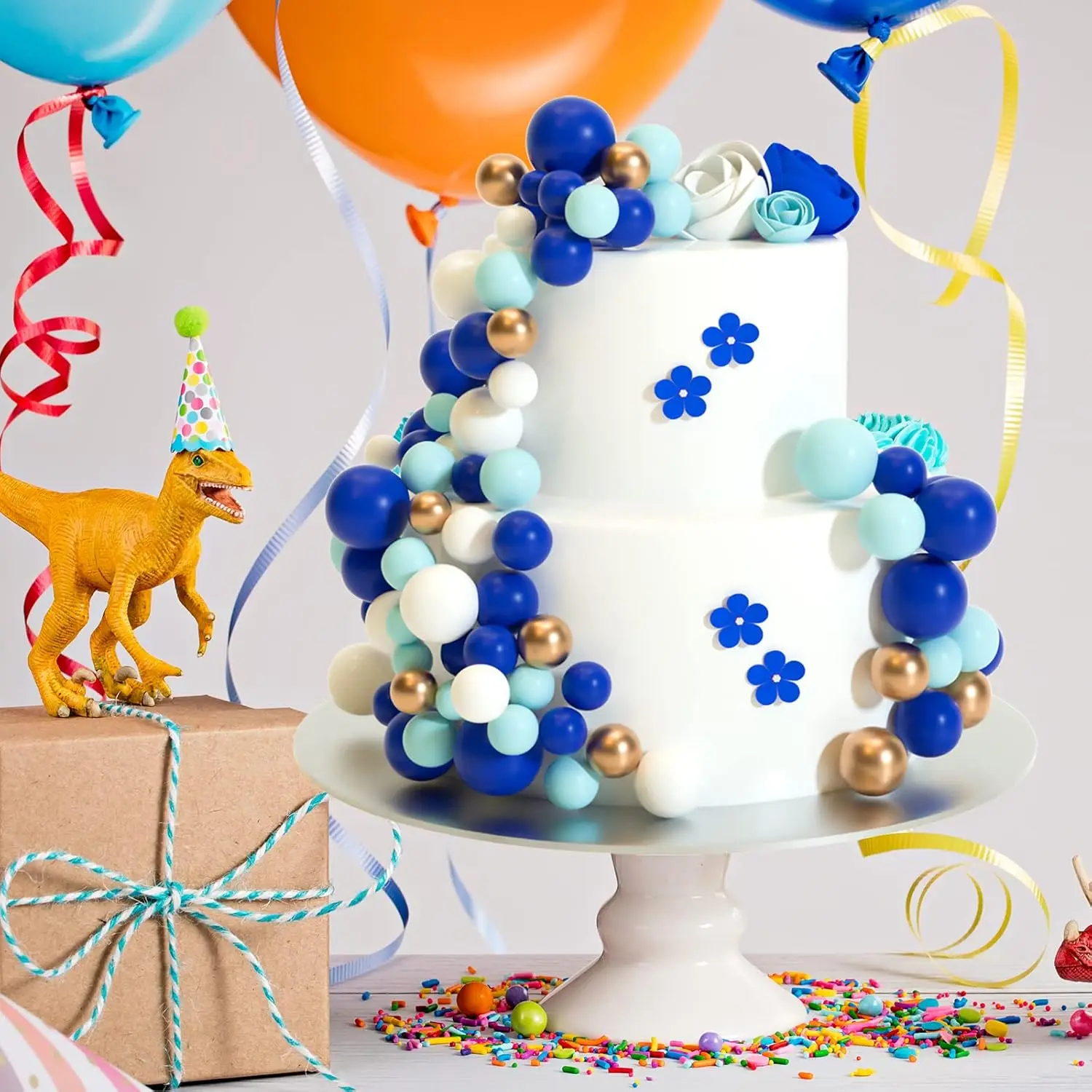 32 Stück Weihnachtskugel-Kuchenaufsatz, Dekorationen, Schaumstoffkugeln, Kuchenaufsatz, Kugeln, Kuchendekorationen für Hochzeit, Party, Geburtstag – Detail 31