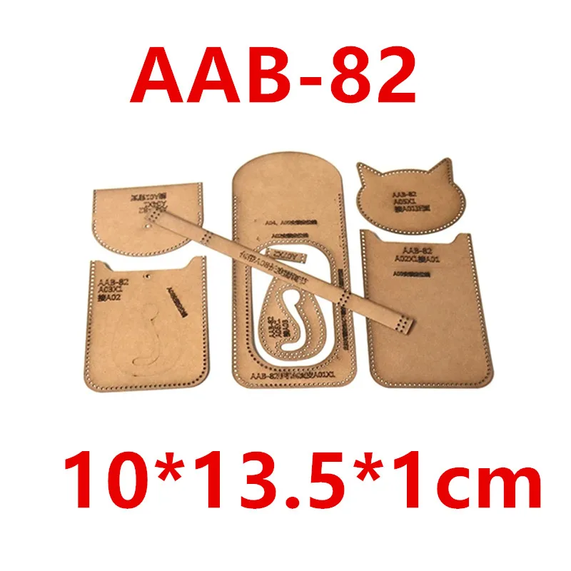 1 set di carta kraft artigianale in pelle mini borsa per telefono modello borsa modello stencil strumento fai da te