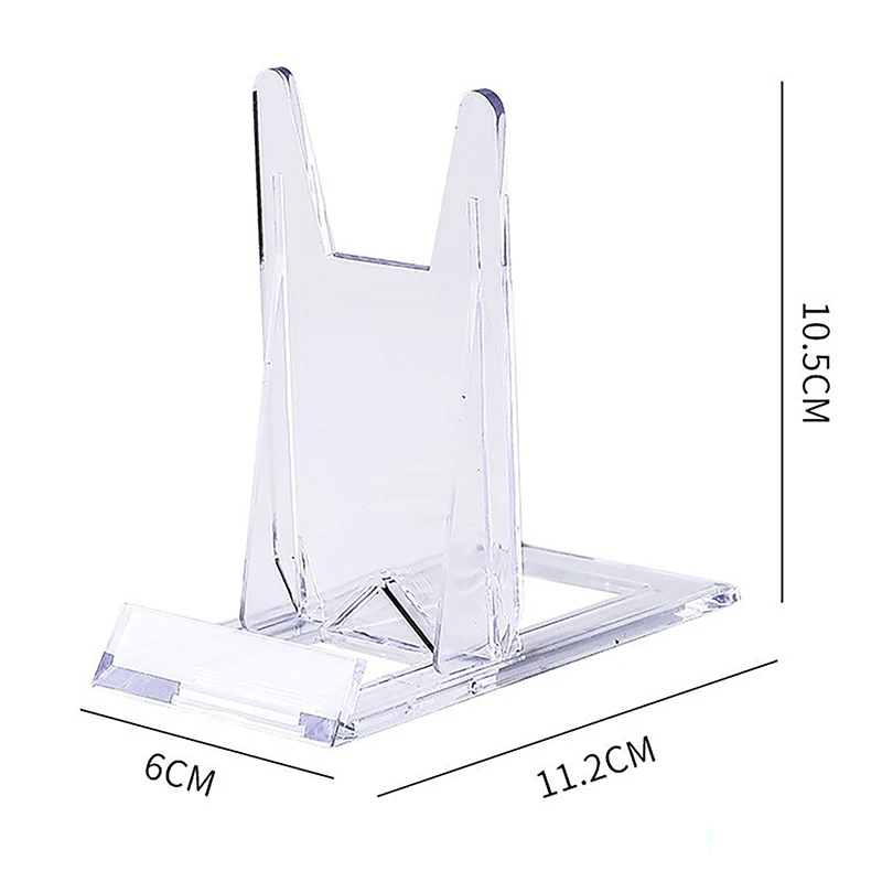 Clear Display Easels Adjustable Transparent Plastic Plate Holder Stand Pictures Frame Rack Wedding Birthday Home Decoration