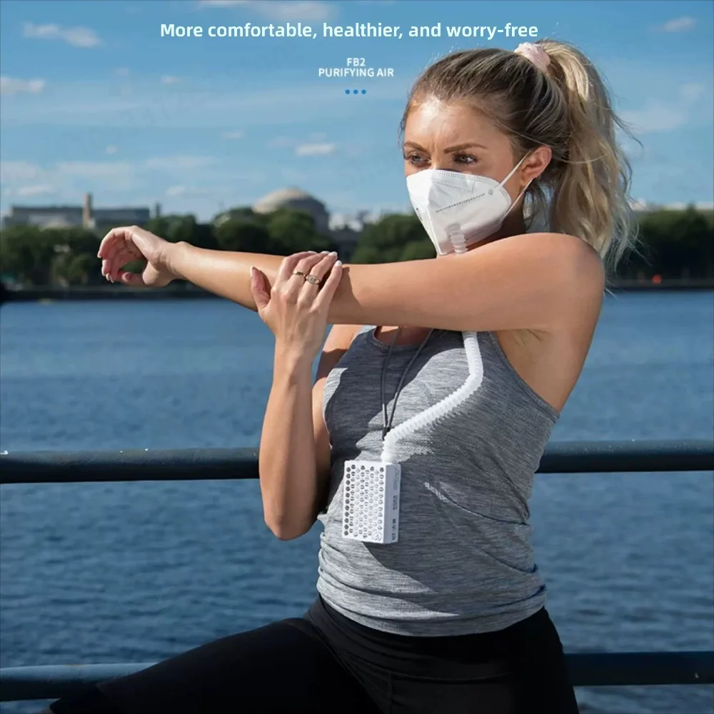 KN95 Electric Fresh AirMask Broad Mobile Lung Baobao Fresh Air Positive Pressure Haze Removal Sterilization and Dust Removal FB2