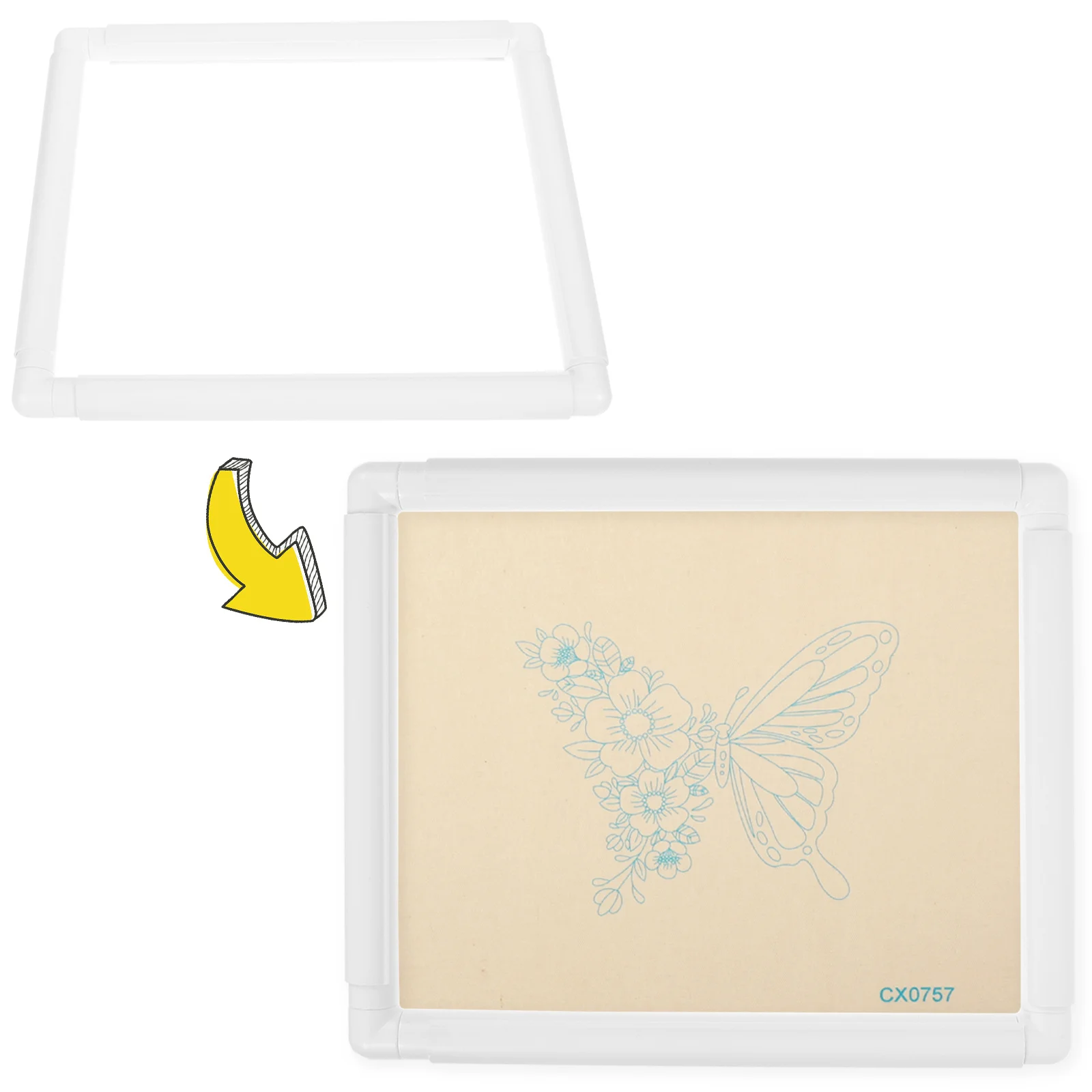 

Cross Stitch Hoop Embroidery Frame PVC Craft Sewing Hoop Stand for Embroidery Patchwork DIY Accessories Use Punch Needle Frame