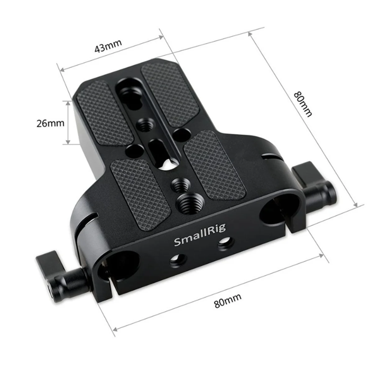 M85K  Camera Base Plate with Dual 15mm Rod Rail Clamp FS7 A7 Series C100 C300 C500 GH5 1674 - view 5
