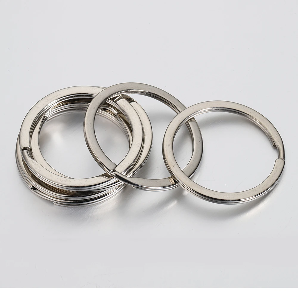 20pcs Key Rings Round Flat Line Split Rings Keyring
