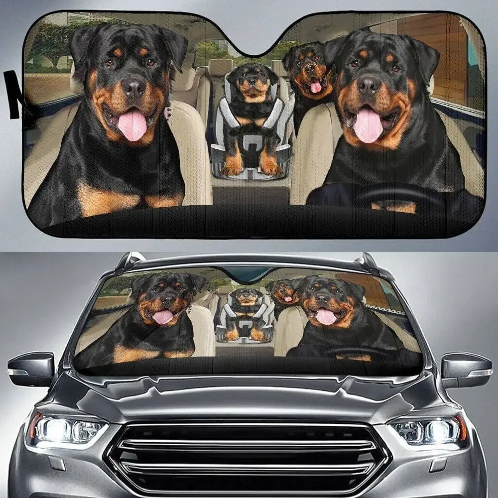 Parasole per finestrino dell'auto per regalo di mamma rottweiler, parasole durevole per parabrezza per auto per protezione solare uv parasole per auto