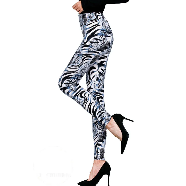 Sexy Leopard Print Stretch Legging Women Thin High Waist Fitness Milk Silk Leggings Women Pants SA655