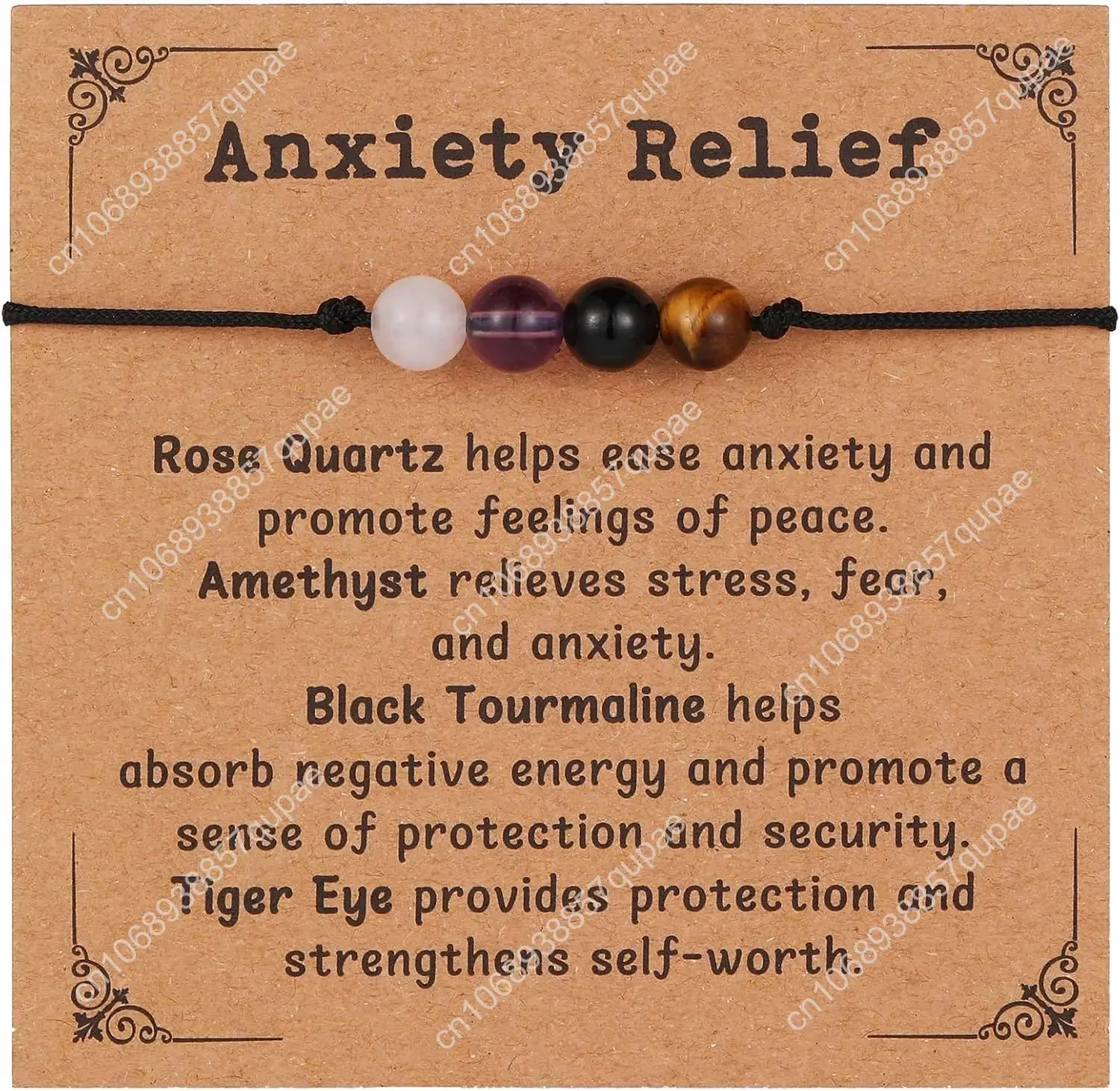 

Korotho Empath Protection Bracelet Empath Bracelets Gifts for Her Natural Healing Crystal Beaded Bracelet, Tourmaline, Amethyst,