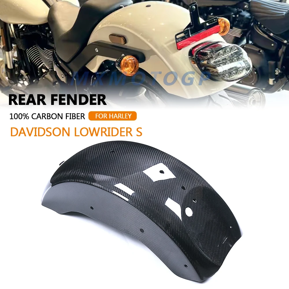 

100% Carbon Fiber For Harley Davidson Lowrider S 2022 2023 2024 2025 Rear Fender Hugger Fairing Motorcycle Accessories