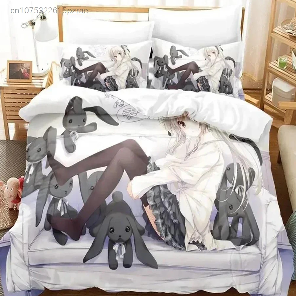 Sexy Yosuga No Sora Bedding Set Printed Bed Set With Pillowcase Bed Duvet Cover Soft Queen King Size Bedclothes Home Single Twin