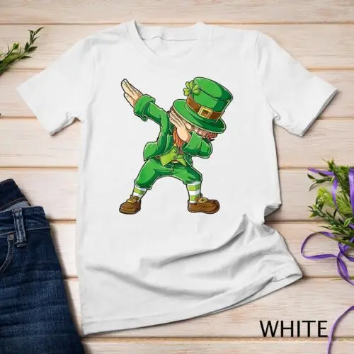 St Patricks Day Shirt Dabbing Leprechaun Boys Kids Men Dab Unisex T-shirt