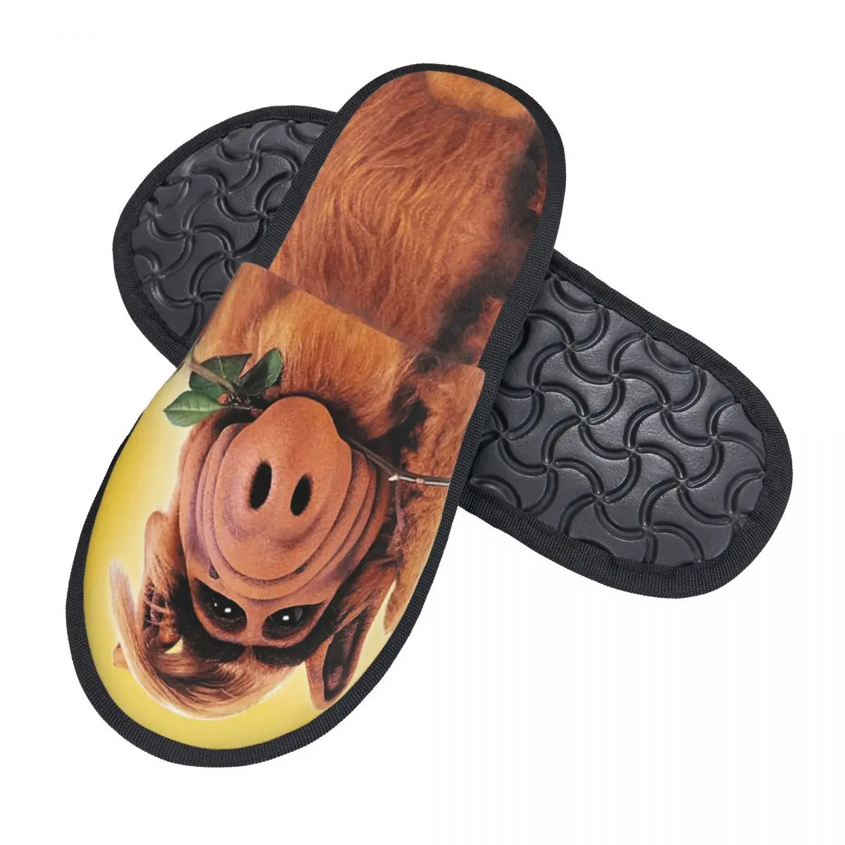 مخصص ألف مع زهرة رغوة الذاكرة النعال النساء مريح دافئ الغريبة شكل الحياة الخيال العلمي تلفزيوني عرض شبشب منزل